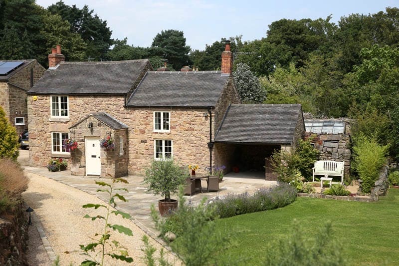 Elevation shot of Quarry Cottage, Belper with heritage windows and doors installed by Gowercroft