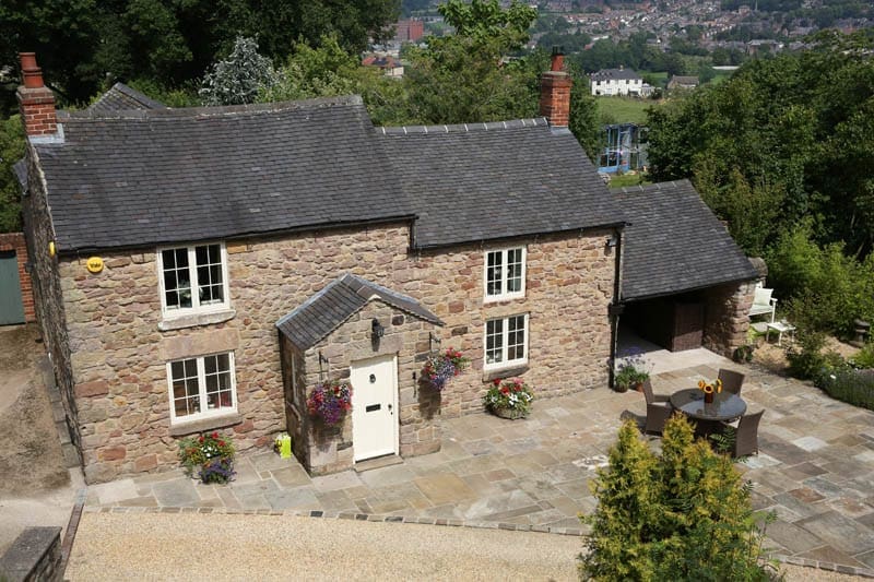 High view of Quarry Cottage Belper after replacement windows and doors fitted