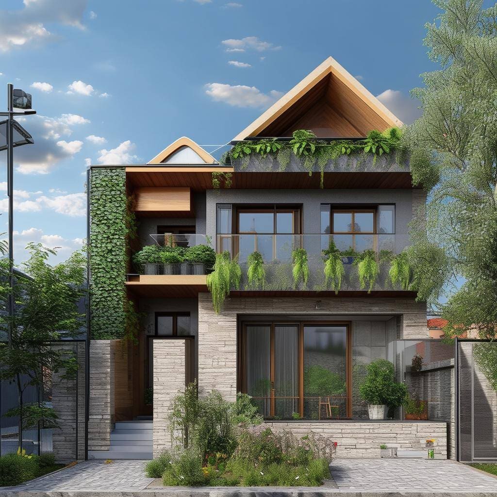 A home in Yerevan, Armenia after eco friendly renovations to make it net zero