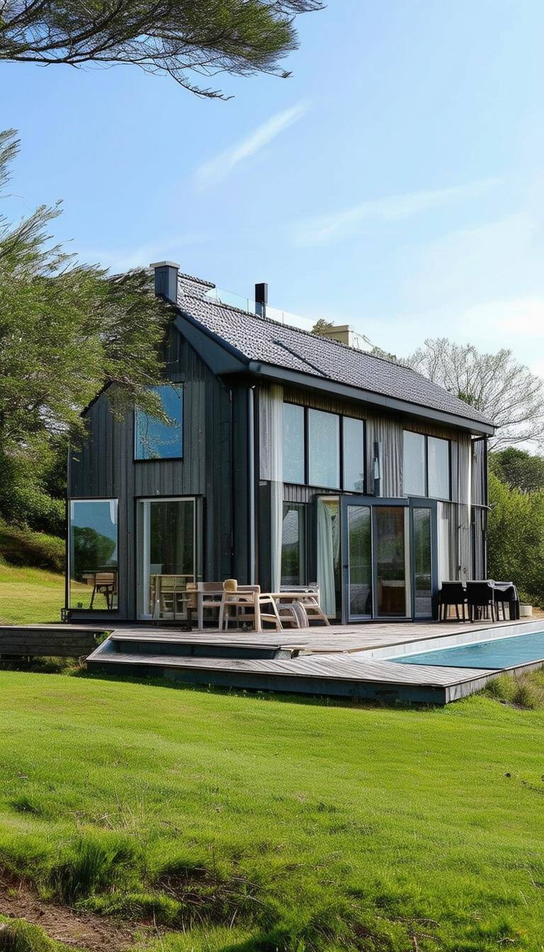 A modern, eco freindly house on the Georgian coast in Europe