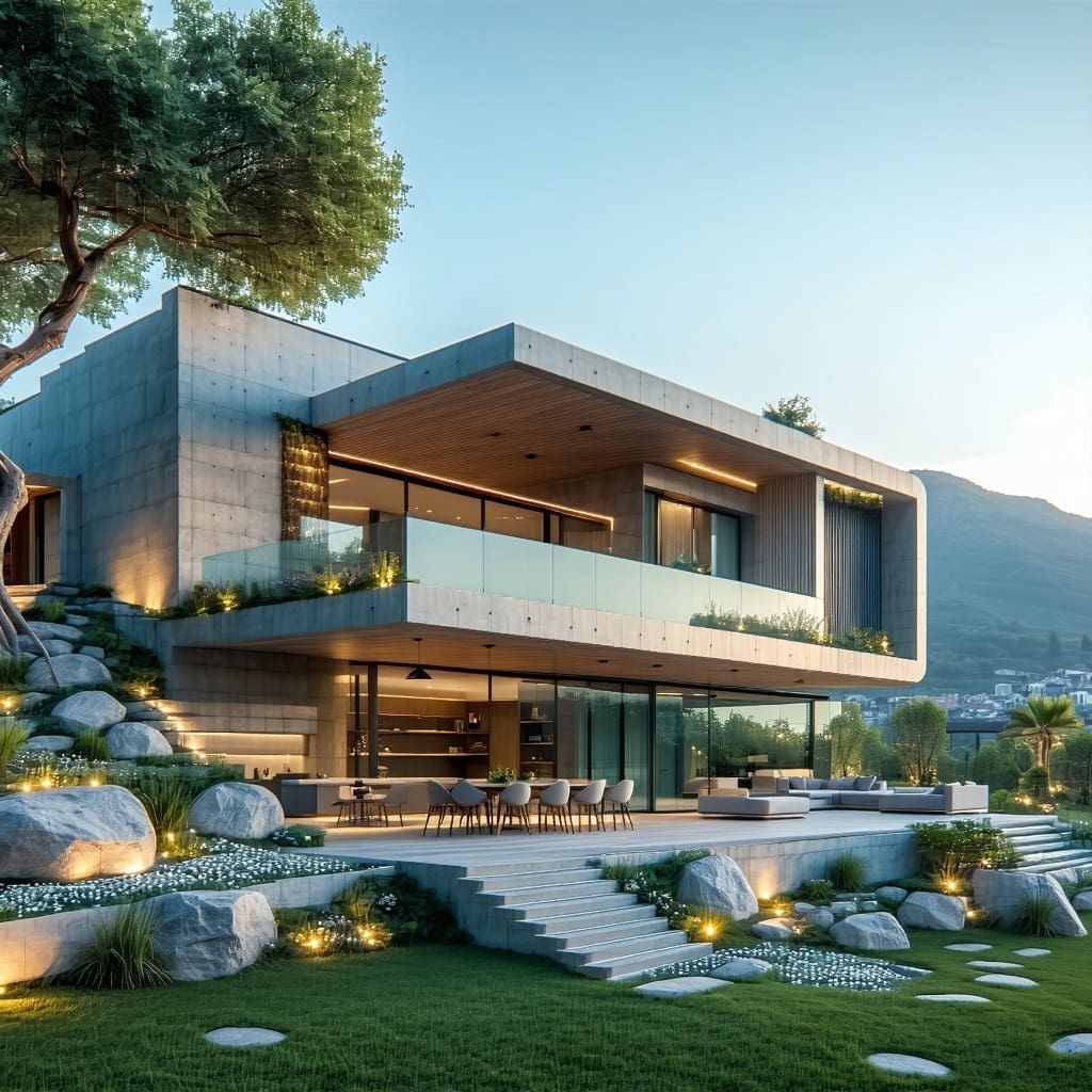 A modern home in Albania upgraded to be sustainable and eco friendly