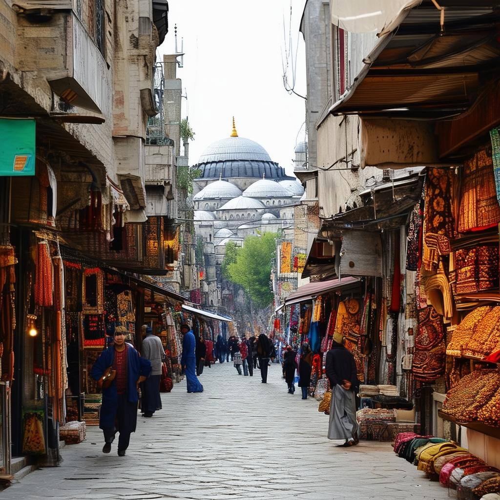 A traditional street scene in Istanbul