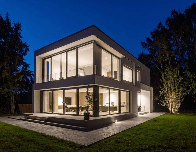 Vacuum glazing in a modern easter european house