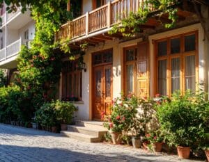 a historic town house in Georgia with landvac heritage glass