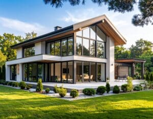 Modern glazing for homes used in an energy-efficient new-build property in Bulgaria