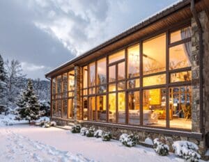 Renovated Armenian home with insulated glass windows providing comfort and energy efficiency in all seasons