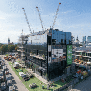 Vacuum insulated glass installation in Estonia for sustainable construction projects