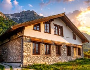 Historic Albanian building fitted with vacuum glazing for energy efficiency and heritage preservation