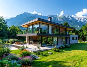 Shtëpi moderne shqiptare me xham vakumi për vera të nxehta dhe dimra të ftohtë