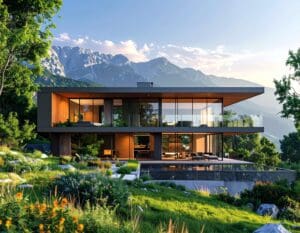 Modern Albanian home with vacuum glazing for hot summers and cold winters